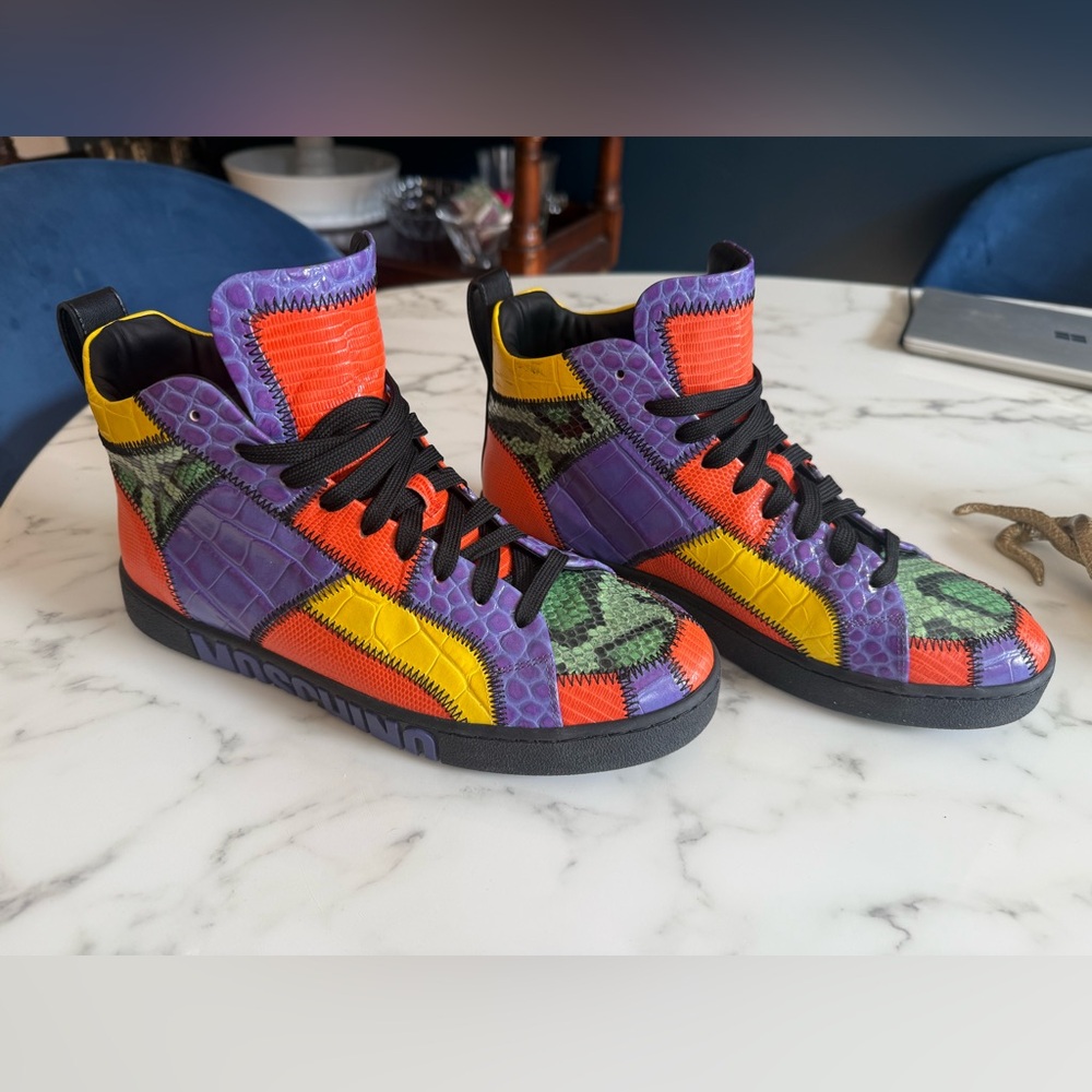 Moschino Multicolor Patchwork High-Tops - image 1